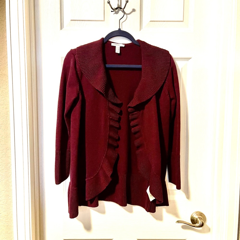 Isaacmizrahi live Burgundy Sweater. Size Small